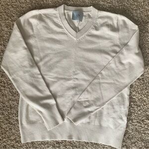 LIV Milano V Neck Sweater Beige Women’s Size Medium Lightweight Excellent Cond.